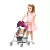 Chipolino Alice játék babakocsi - Grey/Pink linen