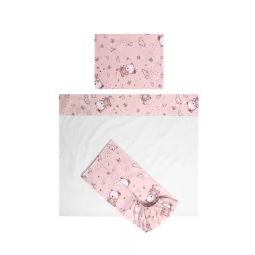   Lorelli Tiny Dream Trio ágynemű garnitúra 60x120 - Pink Ballerina Bear