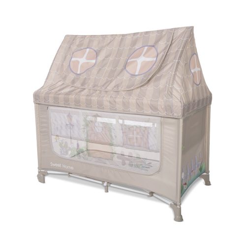 Lorelli Sweet Home 2, multifunkciós utazóágy tetővel - Beige
