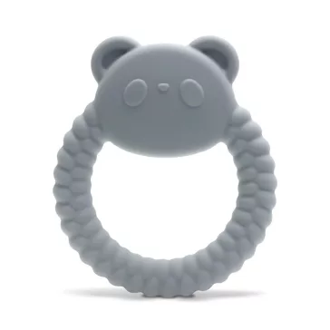 Lorelli Panda természetes szilikon rágóka - Grey