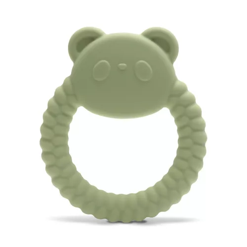 Lorelli Panda természetes szilikon rágóka - Fresh Green