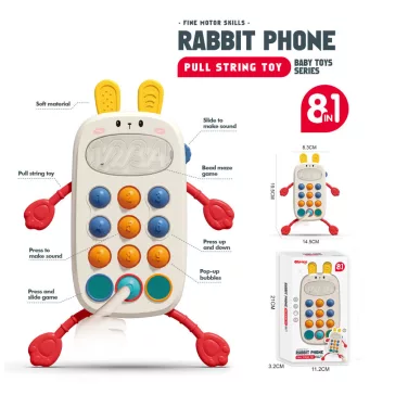   Chipolino 8az1-ben zsinorós készségfejlesztő játék, telefon
