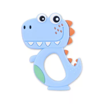 Baby Care szilikon rágóka - Dino Lucky Blue