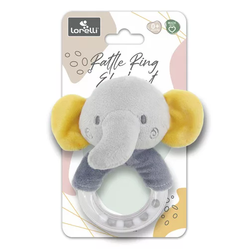Lorelli Toys Plüss csörgő - Szürke Elefánt