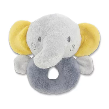 Lorelli Toys Plüss csörgő karika - Szürke Elefánt