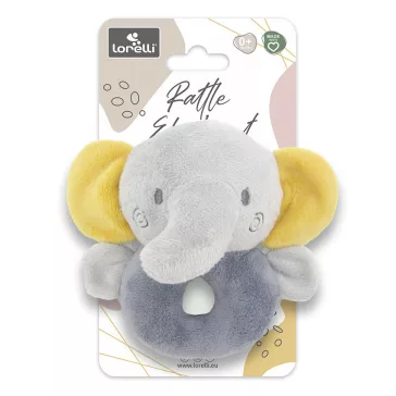Lorelli Toys Plüss csörgő karika - Szürke Elefánt