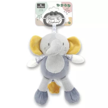 Lorelli Toys plüss zenélő játék - Szürke Elefánt