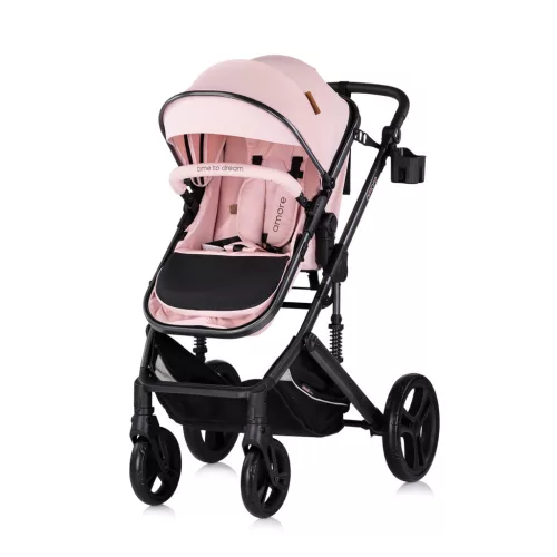Chipolino Amore babakocsi mózessé alakítható sportrésszel - Pink Marshmallow