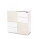 Lorelli Cupboard pelenkázó komód - White & Light Oak ÚJ