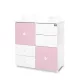 Lorelli Cupboard pelenkázó komód - White & Orchid Pink ÚJ