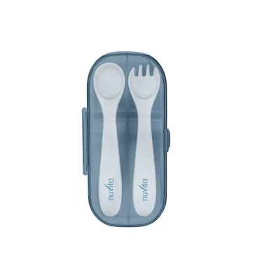   Nuvita 2Darabos kanál szett tárolóval - Powder blue - 8477