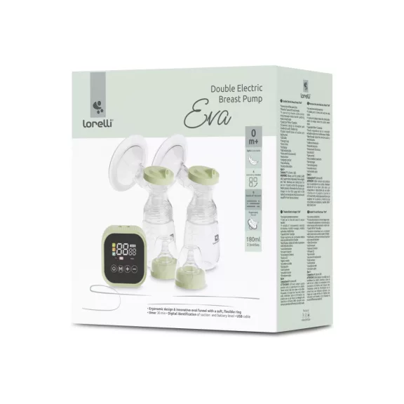 Lorelli Eva dupla elektromos mellszívó - Green