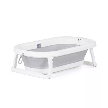   Chipolino Bubble Spa összecsukható kád vízhőmérővel, vödörrel és öblítőpohárral 83 cm - light grey
