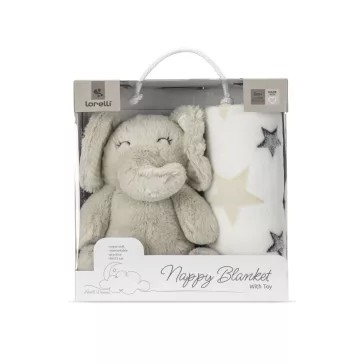 Lorelli Nappy takaró 75x90 cm - Beige Elephant