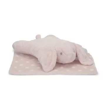   Lorelli Poffy Duo takaró 75x90 cm párnával 45x30 cm - Peach Bunny