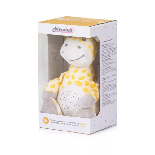 Chipolino projektoros zenélő plüss játék - Giraffe