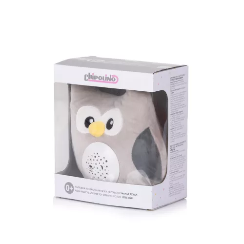 Chipolino projektoros zenélő plüss játék - Little Owl