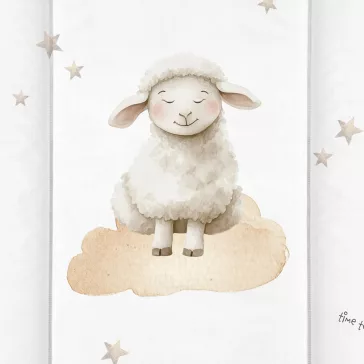   Albero Mio lapos, puha pelenkázó lap 70 cm - 447 Sleeping sheep