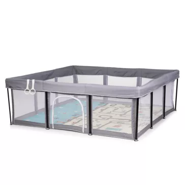 Chipolino Easy babakarám összecsukható 180x180 cm - grey