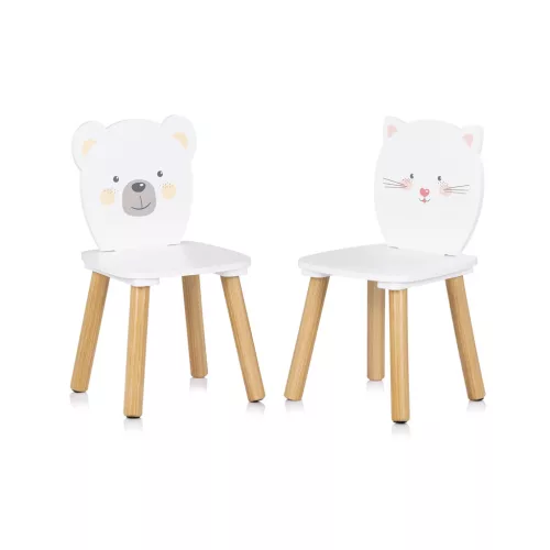 Chipolino Asztalka 2 székkel - bear and kitten