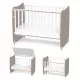 Lorelli Stars ringatható kiságy 60x120 - White / String