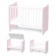 Lorelli Stars ringatható kiságy 60x120 - White / Orchid Pink