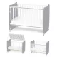 Lorelli Stars ringatható kiságy 60x120 - White / Stone Gray