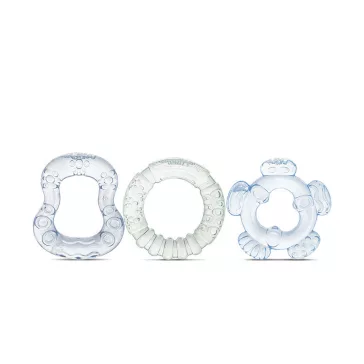   Baby Care 3 db-os hűthető rágóka - Iceberg Green/Airy Blue