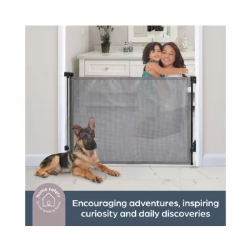   Dreambaby Glide 'n' hide xtra biztonsági ajtórács 140 cm-ig - szürke