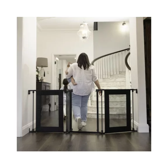 Dreambaby Endeavour 3 biztonsági ajtórács 195 cm-ig - fekete háló és fém részletek