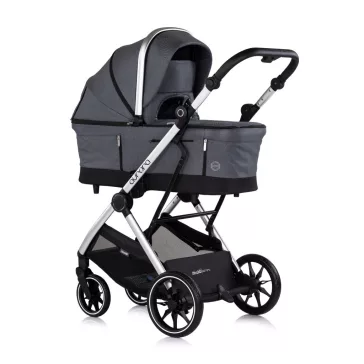  Chipolino Aurora 3az1-ben multifunkciós babakocsi - Charcoal