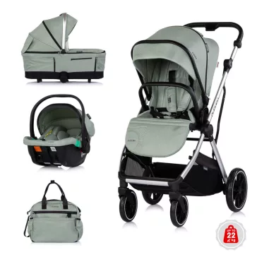 Chipolino Aurora 3az1-ben multifunkciós babakocsi - Matcha