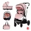 Chipolino Aurora 3az1-ben multifunkciós babakocsi - Powder pink