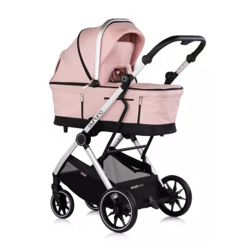   Chipolino Aurora 3az1-ben multifunkciós babakocsi - Powder pink