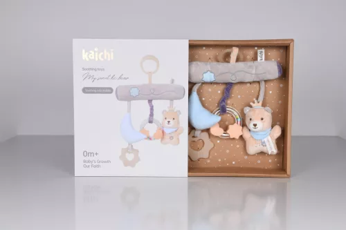 Chipolino Babajáték babakocsira és kiságyra - Bear and Moon