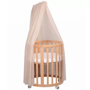   Espiro Baldachin tartóval Oasis kiságyhoz - Natural Beech / Beige