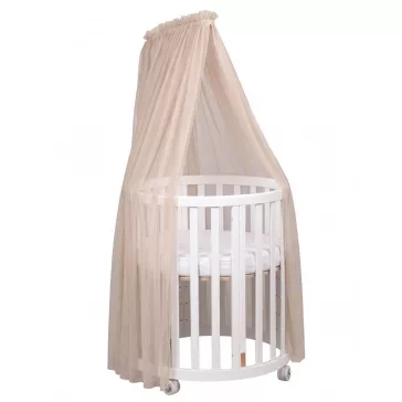 Espiro Baldachin tartóval Oasis kiságyhoz - White / Beige