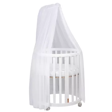 Espiro Baldachin tartóval Oasis kiságyhoz - White / White
