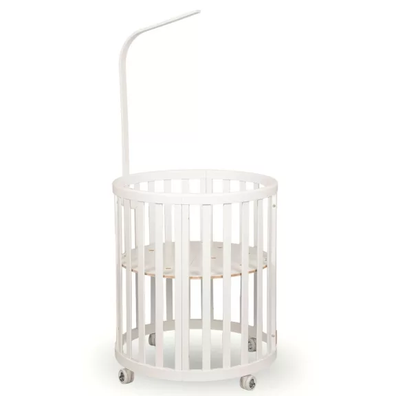 Espiro Baldachin tartóval Oasis kiságyhoz - White / White