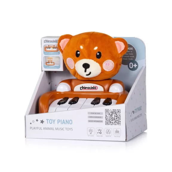 Chipolino Plüss játékzongora - Teddy bear brown