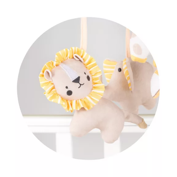 Chipolino Lion & Friends projektoros zenélő forgó - beige