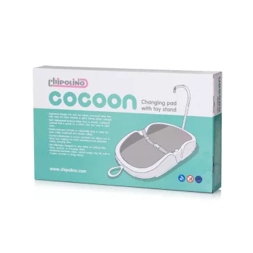 Chipolino Cocoon pelenkázó lap játéktartóval - platinum