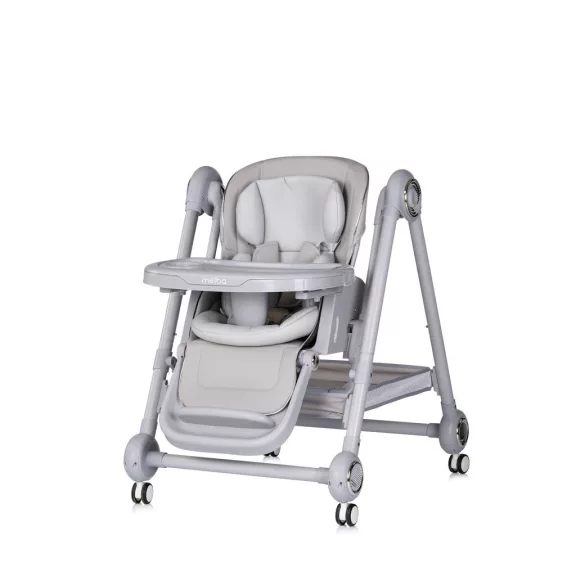Chipolino Melba 2in1 multifunkciós etetőszék és hinta - platinum