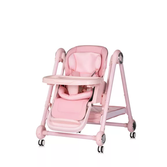 Chipolino Melba 2in1 multifunkciós etetőszék és hinta - powder pink