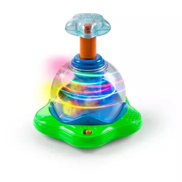   Bright Starts Zenélő világító játék, Press & Glow Spinner, 6 hó+