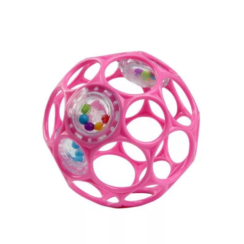 OBALL játék, Csörgő, 10 cm, dark pink, 0 hó+