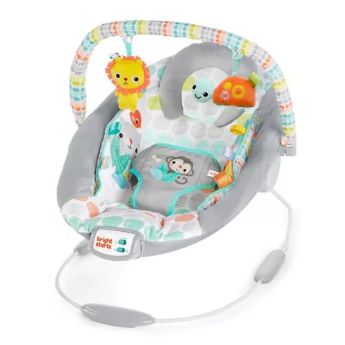 Bright Starts Rezgő pihenőszék dallamokkal, Whimsical Wild, 0 hó+, 9 kg-ig, 2019.