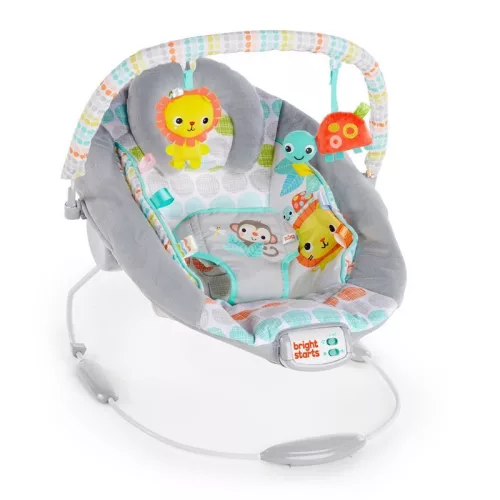 Bright Starts Rezgő pihenőszék dallamokkal, Whimsical Wild, 0 hó+, 9 kg-ig, 2019.