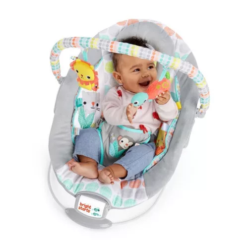 Bright Starts Rezgő pihenőszék dallamokkal, Whimsical Wild, 0 hó+, 9 kg-ig, 2019.