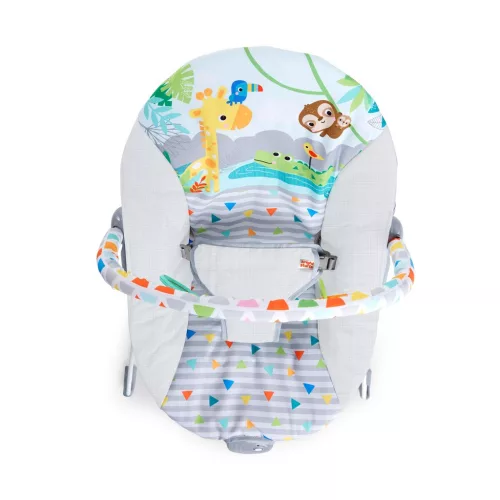 Bright Starts Rezgő pihenőszék, Safari Fun™, 0 hó+, 9 kg-ig